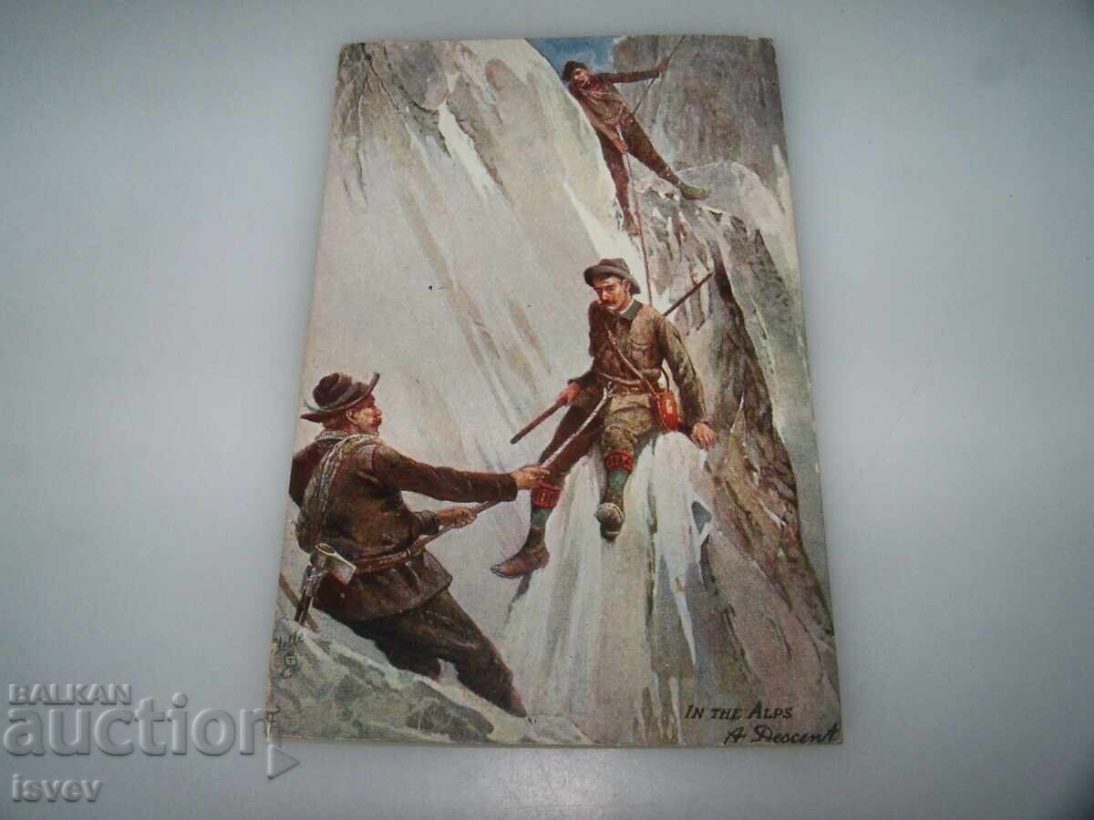 Licitație Carte poștală veche în Alpi, 1912, alpinism