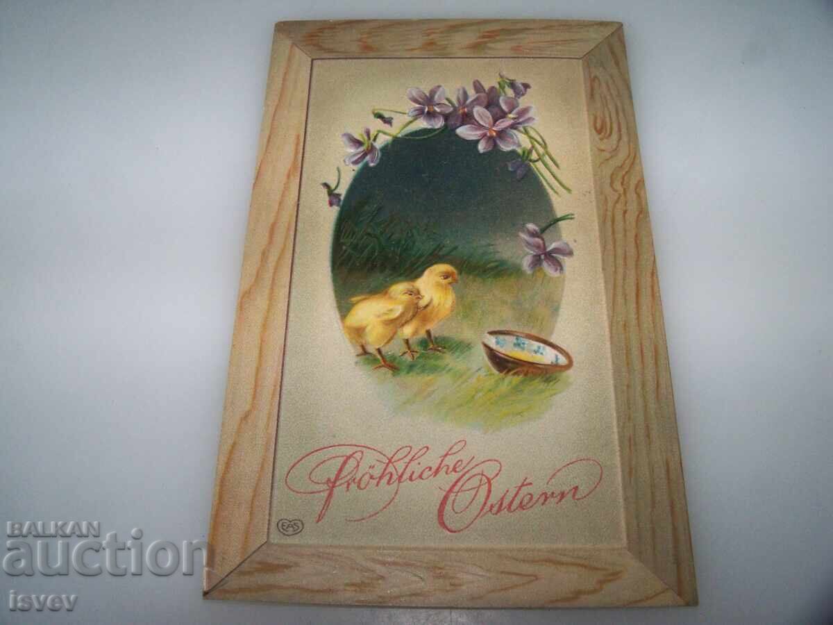 Auction  Beautiful old embossed Easter postcard 1912