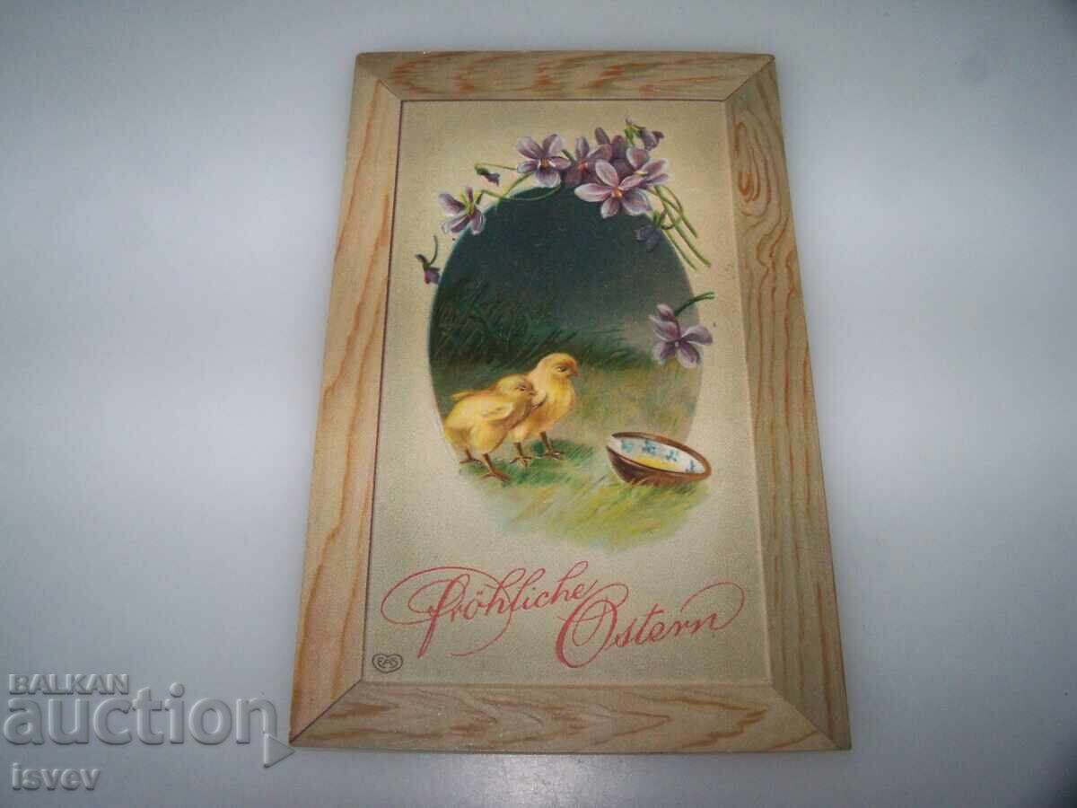 Beautiful old embossed Easter postcard 1912
