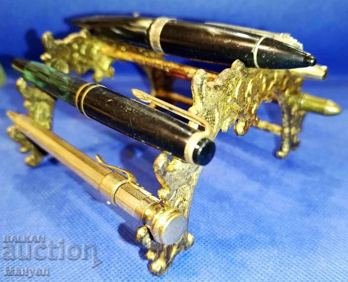 Παράδοση Παλιά θήκη στυλό και μολυβιών 7 τεμαχίων, Art Nouveau