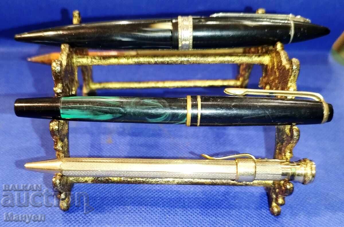 Παλιά θήκη στυλό και μολυβιών 7 τεμαχίων, Art Nouveau - 6