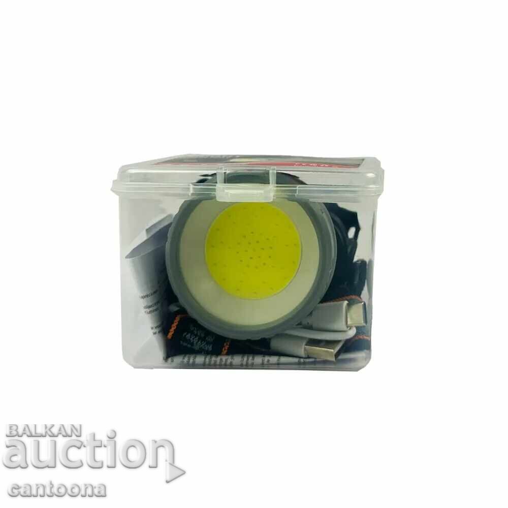 Licitație Lanterna frontală cu 50 de LED-uri COB, baterie reîncărcabilă, bandă pentru cap