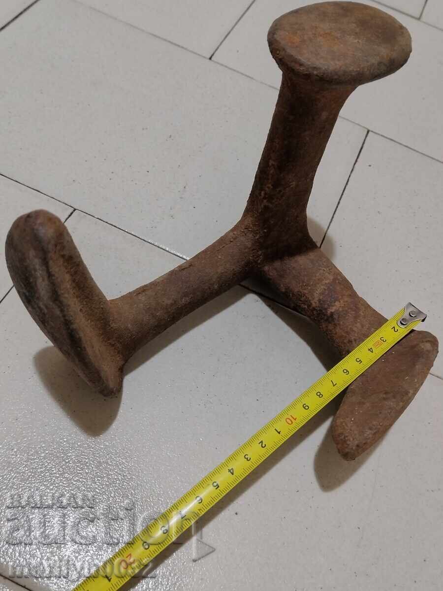 Παλιό σιδερένιο αμόνι τσαγκάρη, σφυρήλατο - 5