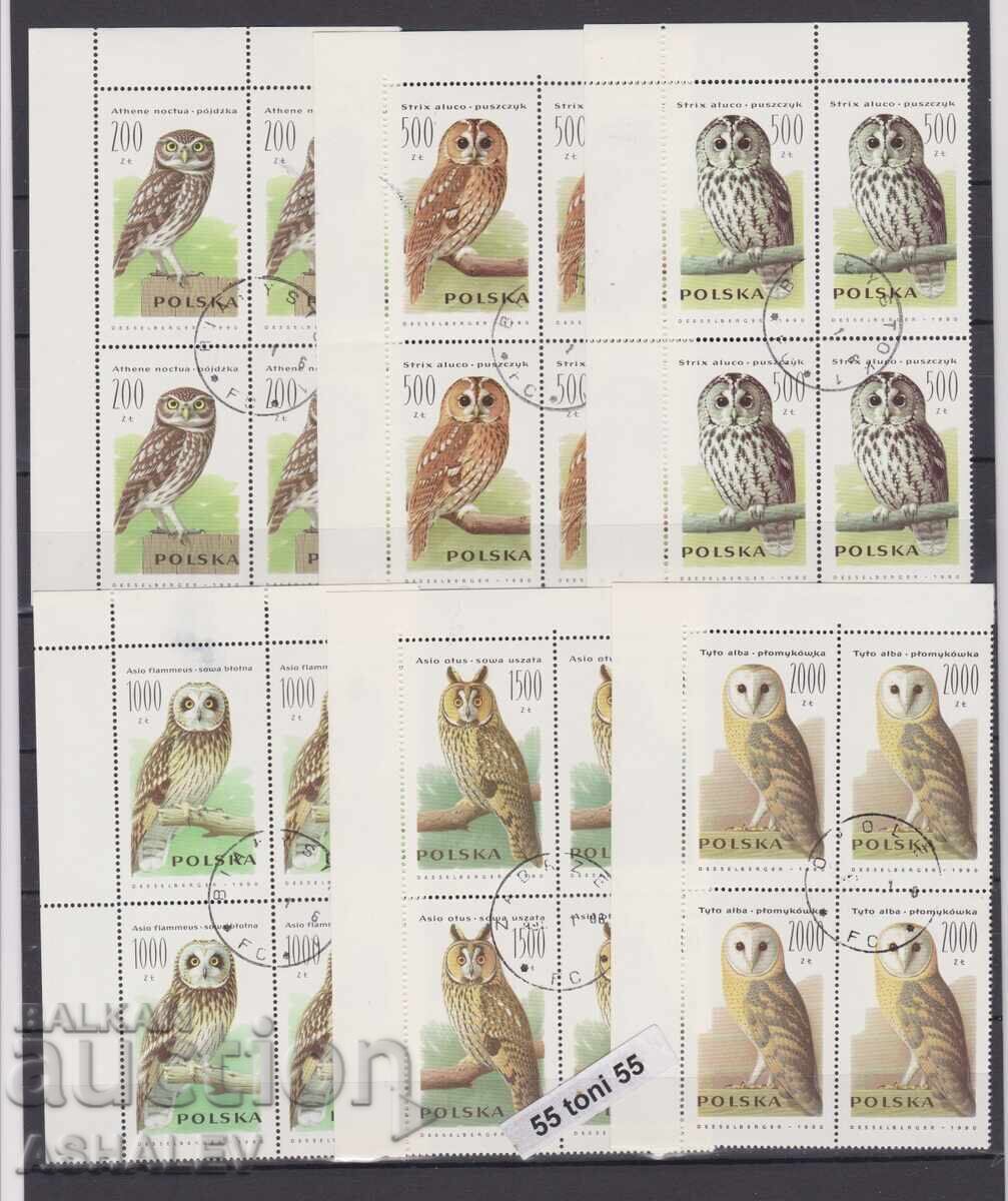 1990 Птици-Кукомявки Mi 3294/99 6 ст.с печат каре