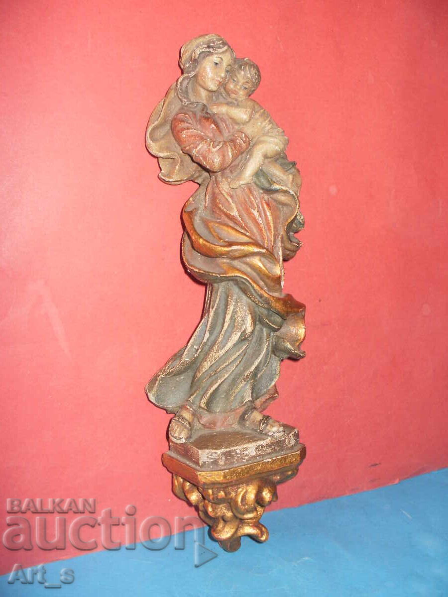 Madonna and Child - Handmade Wooden Sculpture with price 329.99 BGN | € 168.72