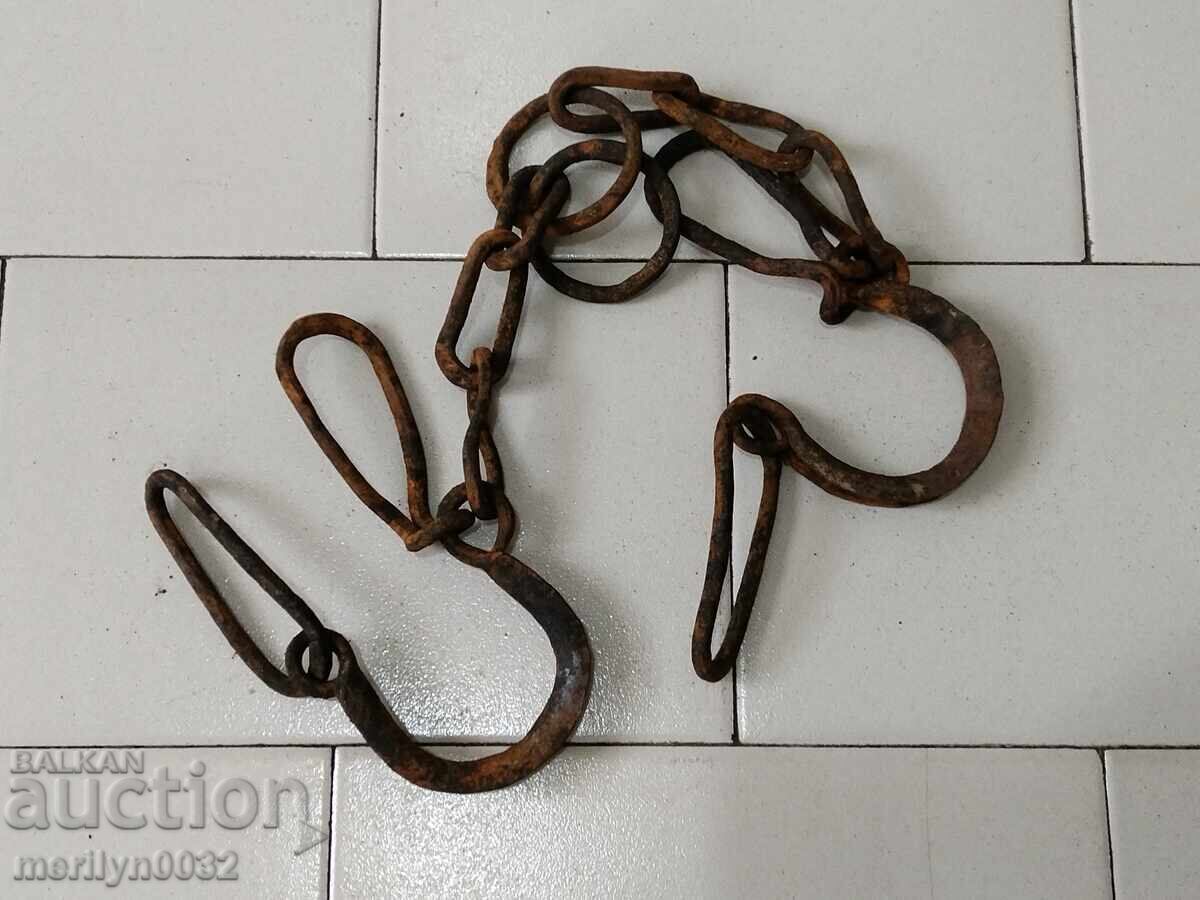 Shackles, fetters, shackles, handcuffs, chain, wrought iron with price 45.00 BGN | € 23.01 Shackles, fetters, shackles, handcuffs, chain, wrought iron with price 45.00 BGN | € 23.01