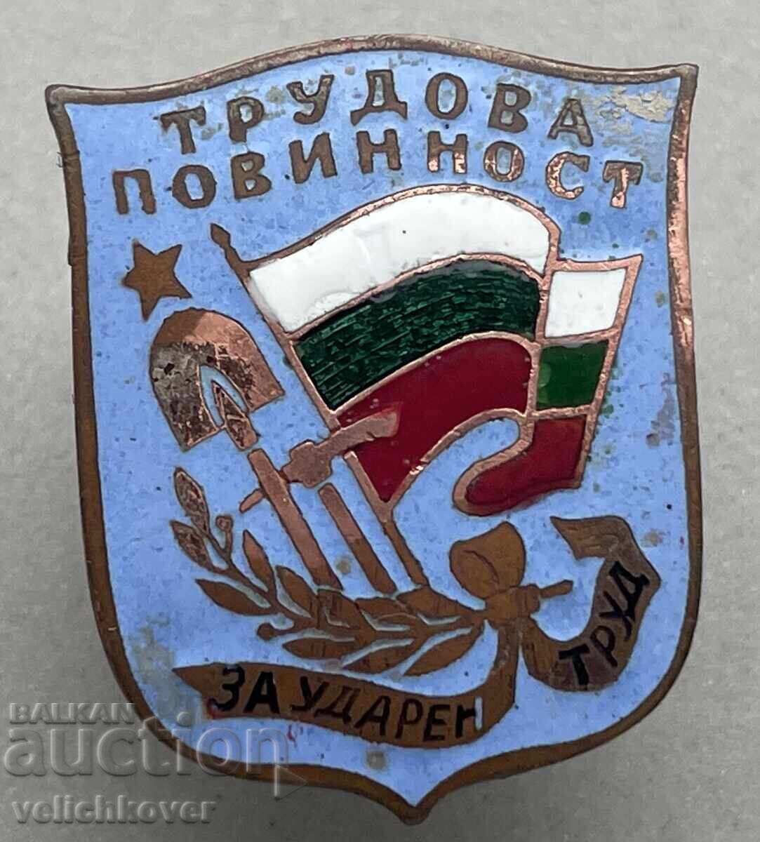 40756 Bulgaria Badge For Strenuous Labor Labor Duty enamel