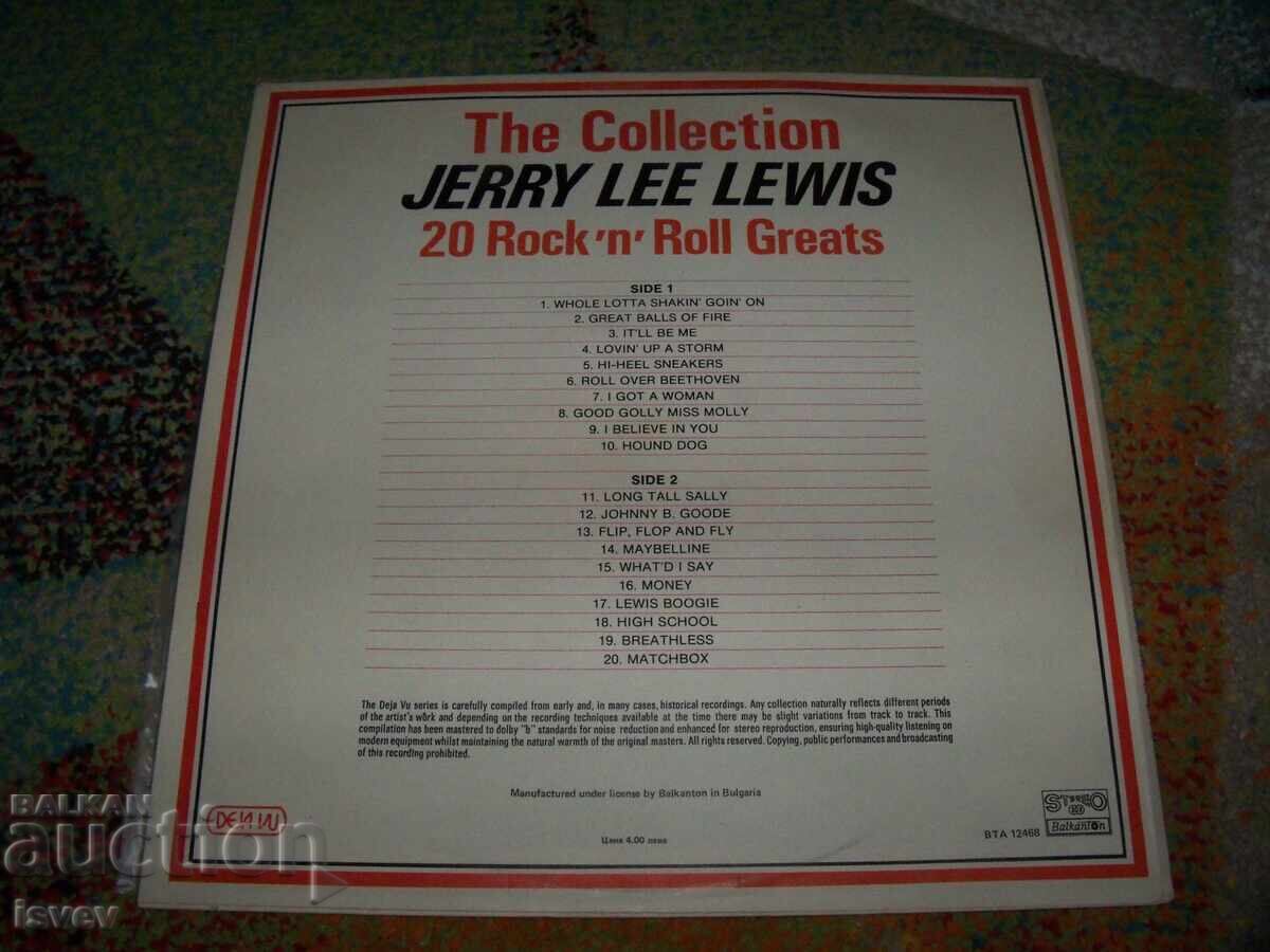 Jerry Lee Lewis – The Collection: 20 Rock'n'Roll Greats с цена 10.00 лв. | € 5.11 Jerry Lee Lewis – The Collection: 20 Rock'n'Roll Greats с цена 10.00 лв. | € 5.11