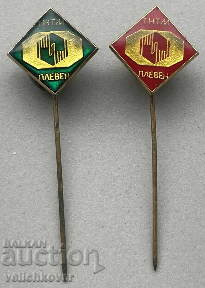 40768 Bulgaria 2 badges TNTM city Pleven black and green