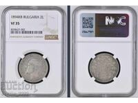 2 Leva 1894 VF 35 NGC