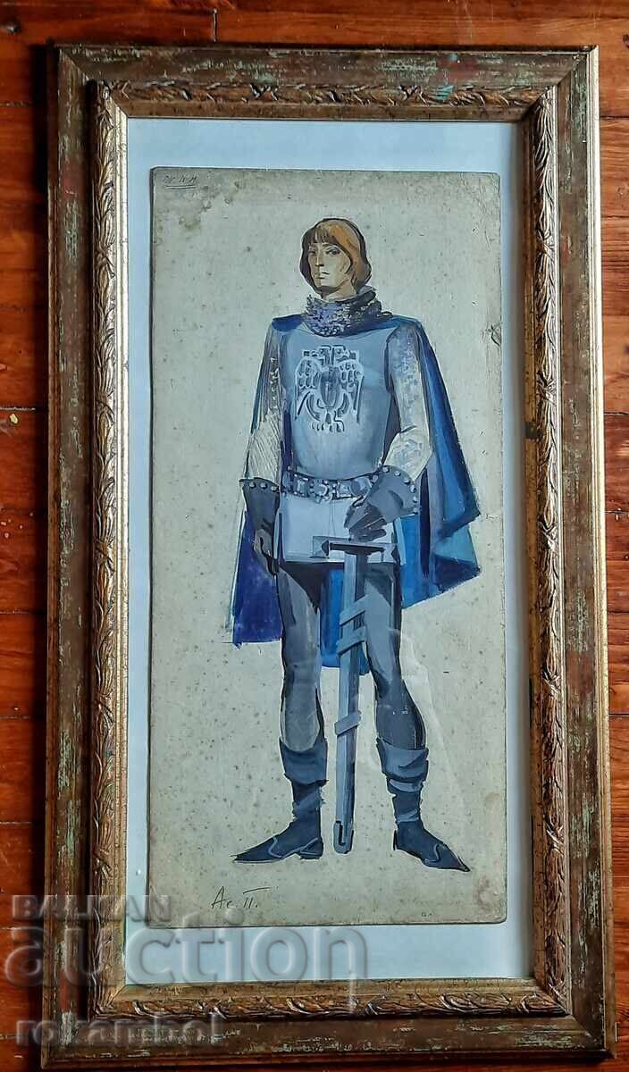 Стара картина на худ. Асен Попов 1895-1976г. с цена 700.00 лв. | € 357.90 Стара картина на худ. Асен Попов 1895-1976г. с цена 700.00 лв. | € 357.90