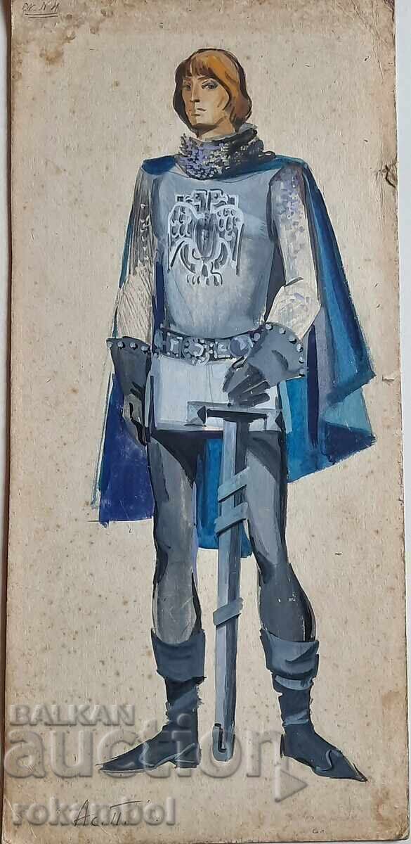 Παλιός πίνακας του ζωγράφου Ασέν Ποπόφ 1895-1976 Παλιός πίνακας του ζωγράφου Ασέν Ποπόφ 1895-1976