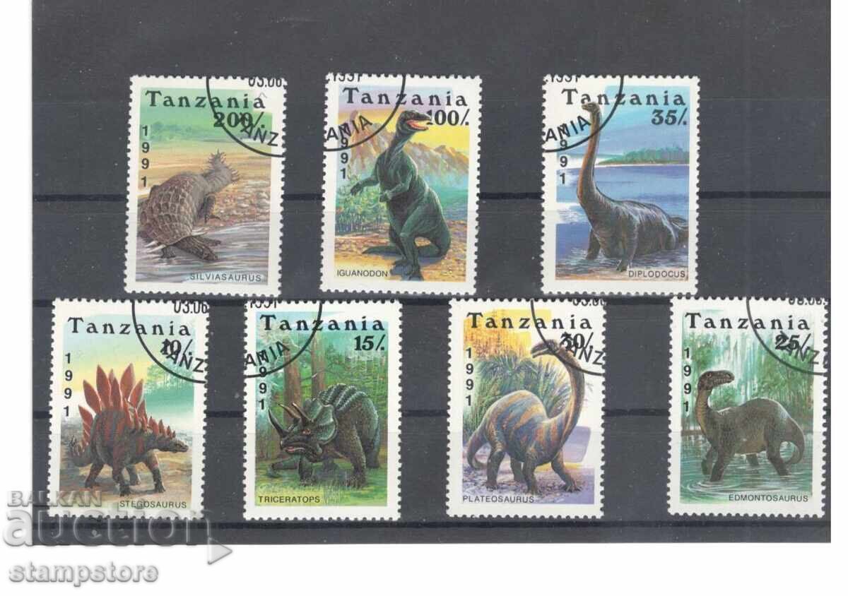 Tanzania - Stamped Dinosaur Series