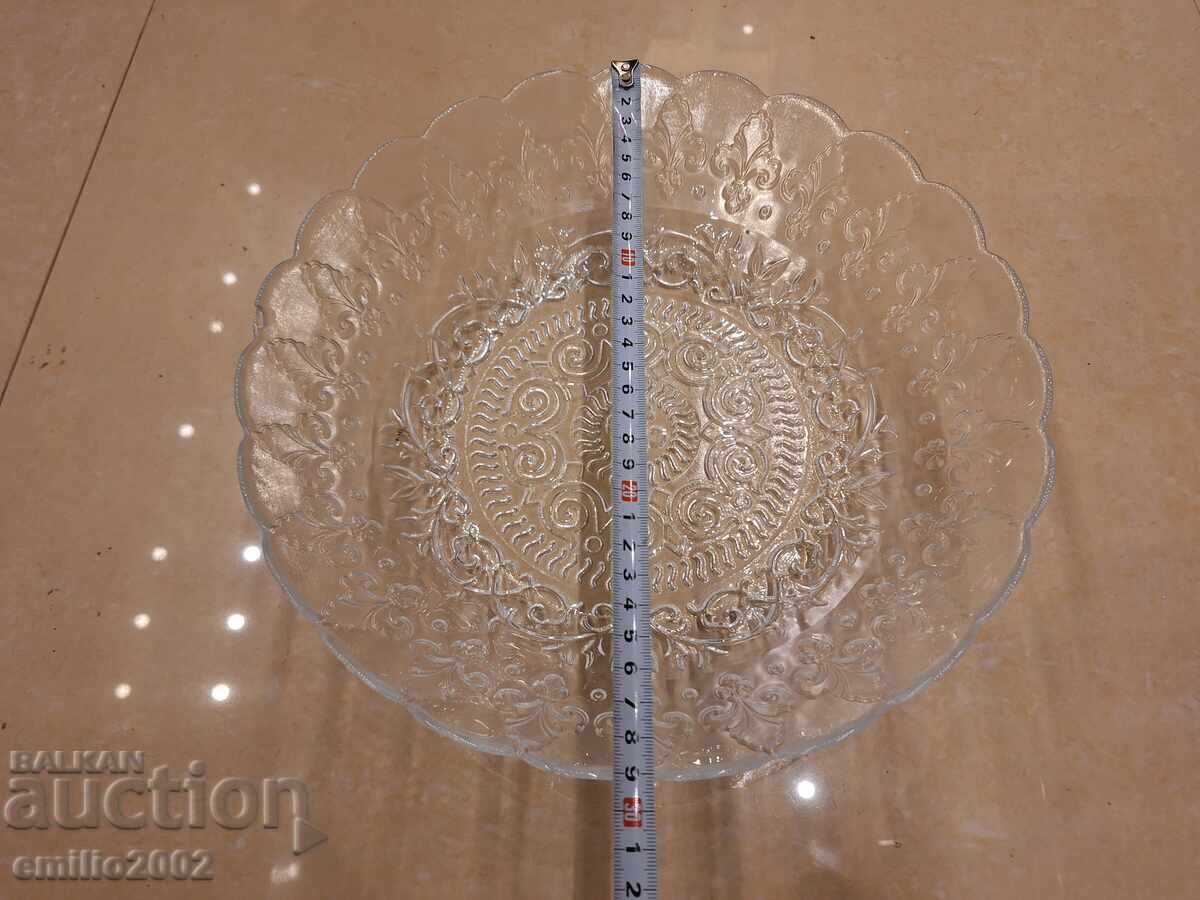 Γυάλινη φρουτιέρα ρετρό κοκ με τιμή 9.00 BGN | € 4.60