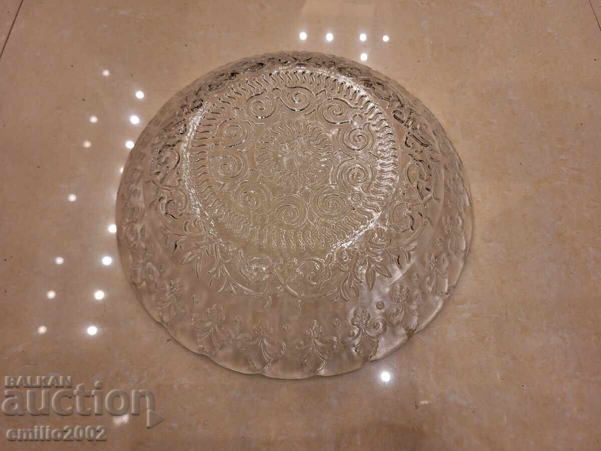 Δημοπρασία Γυάλινη φρουτιέρα ρετρό κοκ