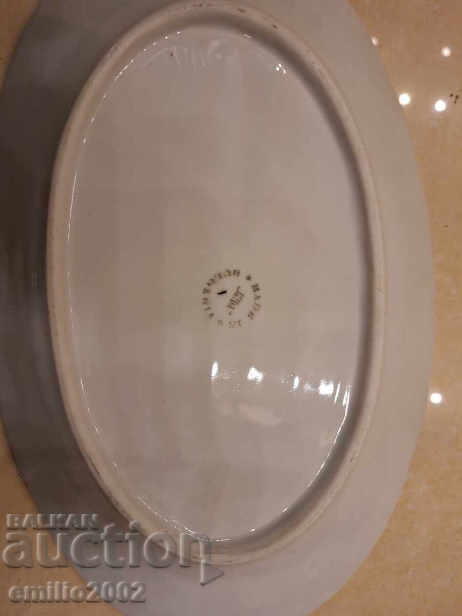 Παράδοση Πορσελάνινο κοκτέιλ πιάτο ρετρό σοσιαλιστικό