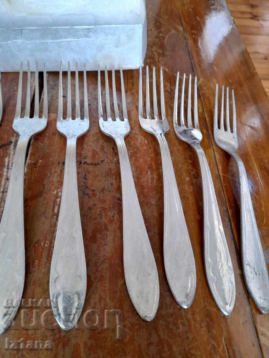 Παράδοση Παλιά κασσιτερωμένα πιρούνια