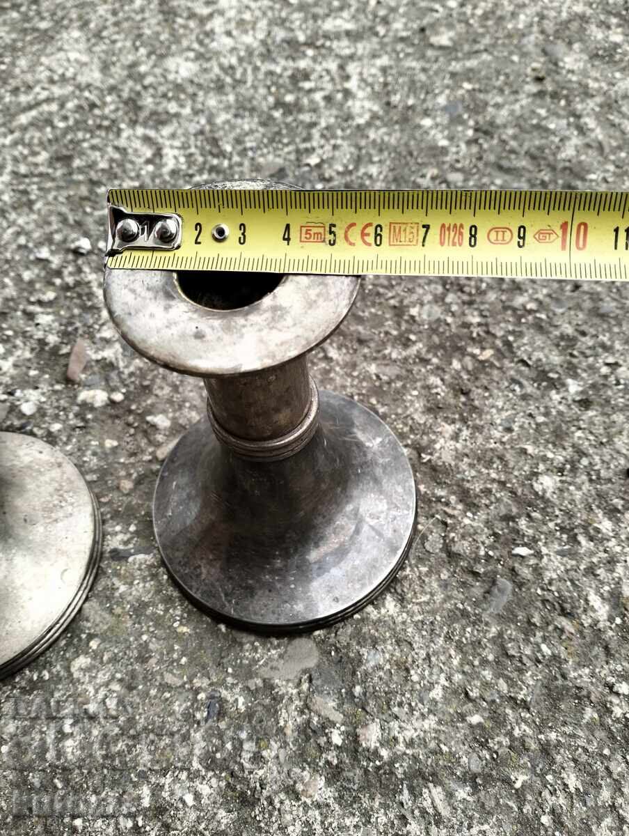 Delivery of German collectible silver-plated candlesticks