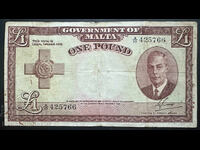 Malta 1 Liră 1949 1951 Pick 22a Ref 5766