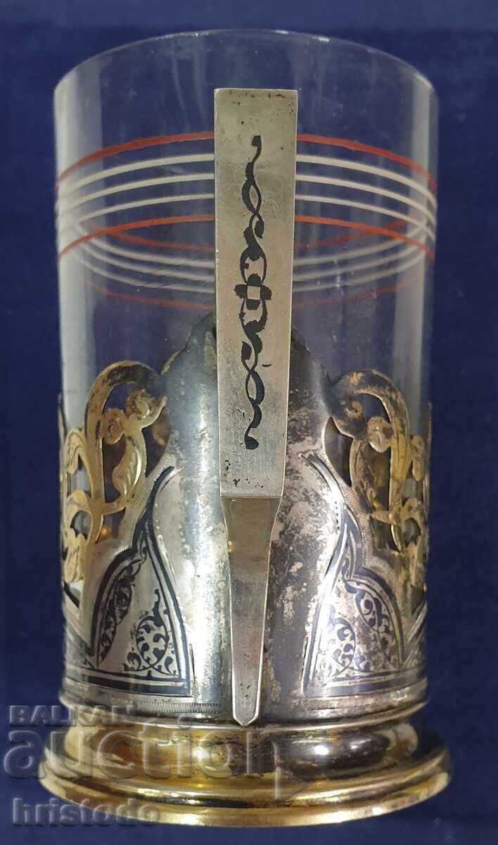Old Soviet Silver Teacup Holder - 5 Old Soviet Silver Teacup Holder - 5