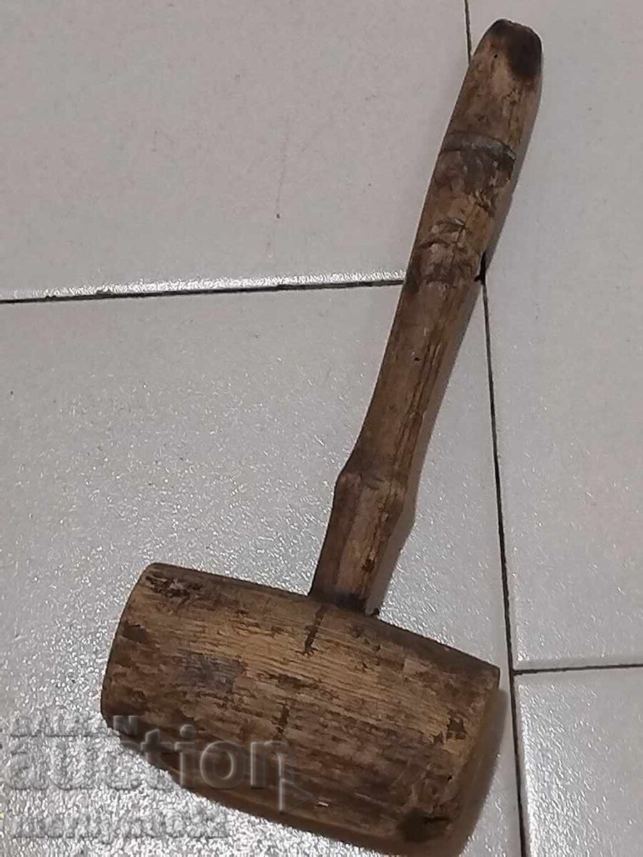 Стар дървен чук, инструмент, пособие - 5 Стар дървен чук, инструмент, пособие - 5