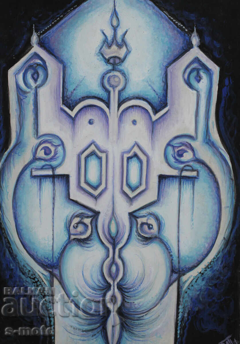 Margarita Petrova, gouache / pastel abstraction with price 250.00 BGN | € 127.82