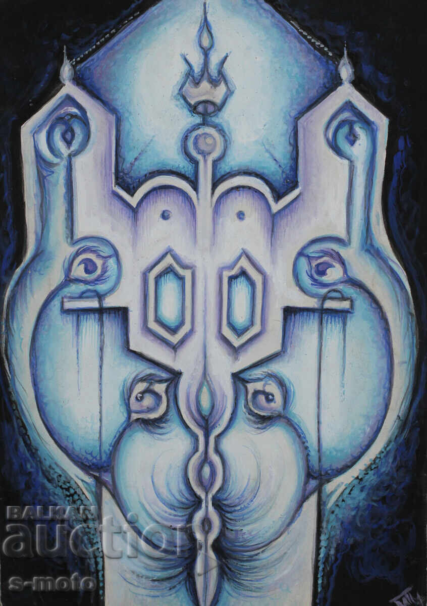 Margarita Petrova, gouache / pastel abstraction