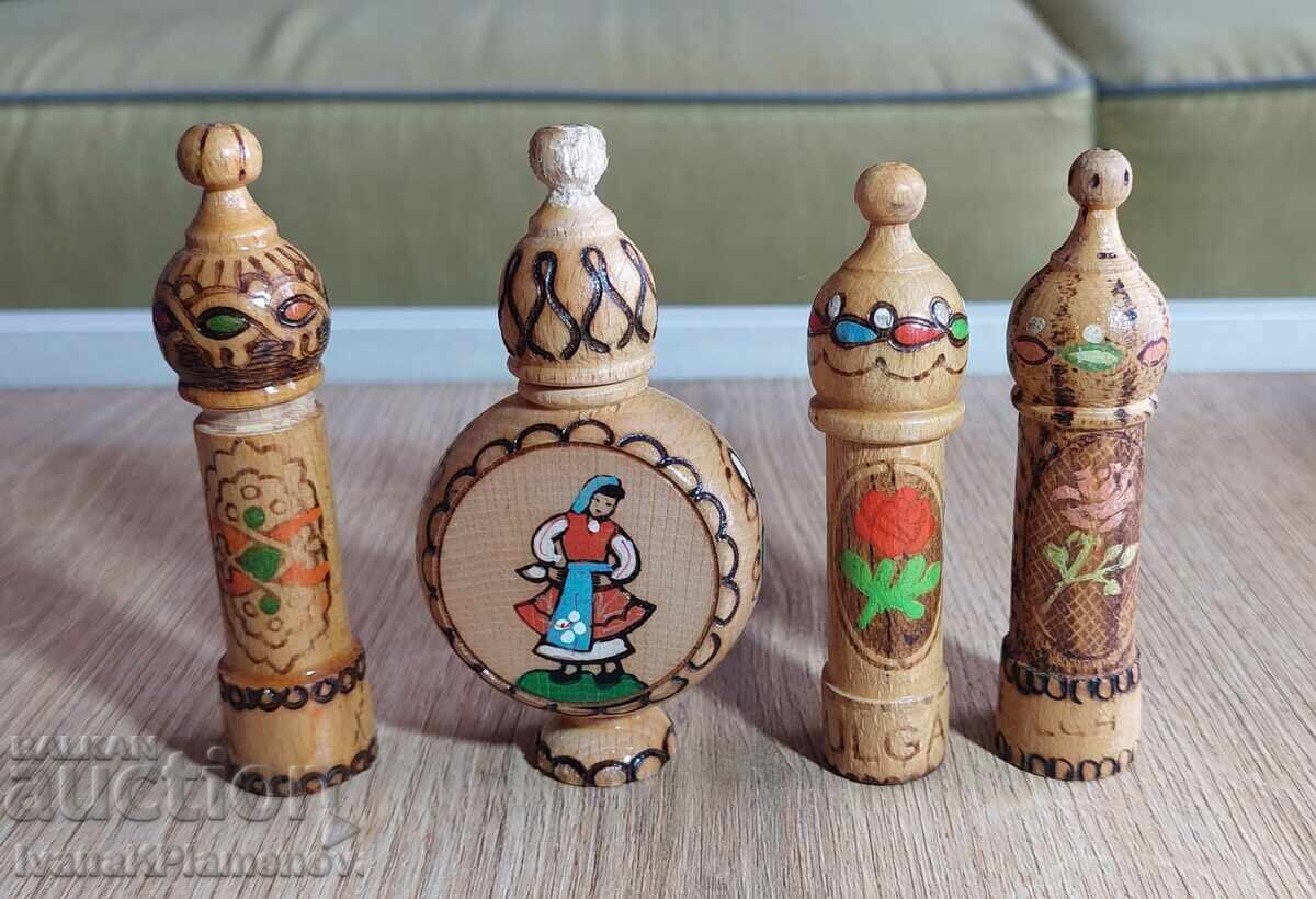 Souvenirs wooden amulets retro for connoisseurs