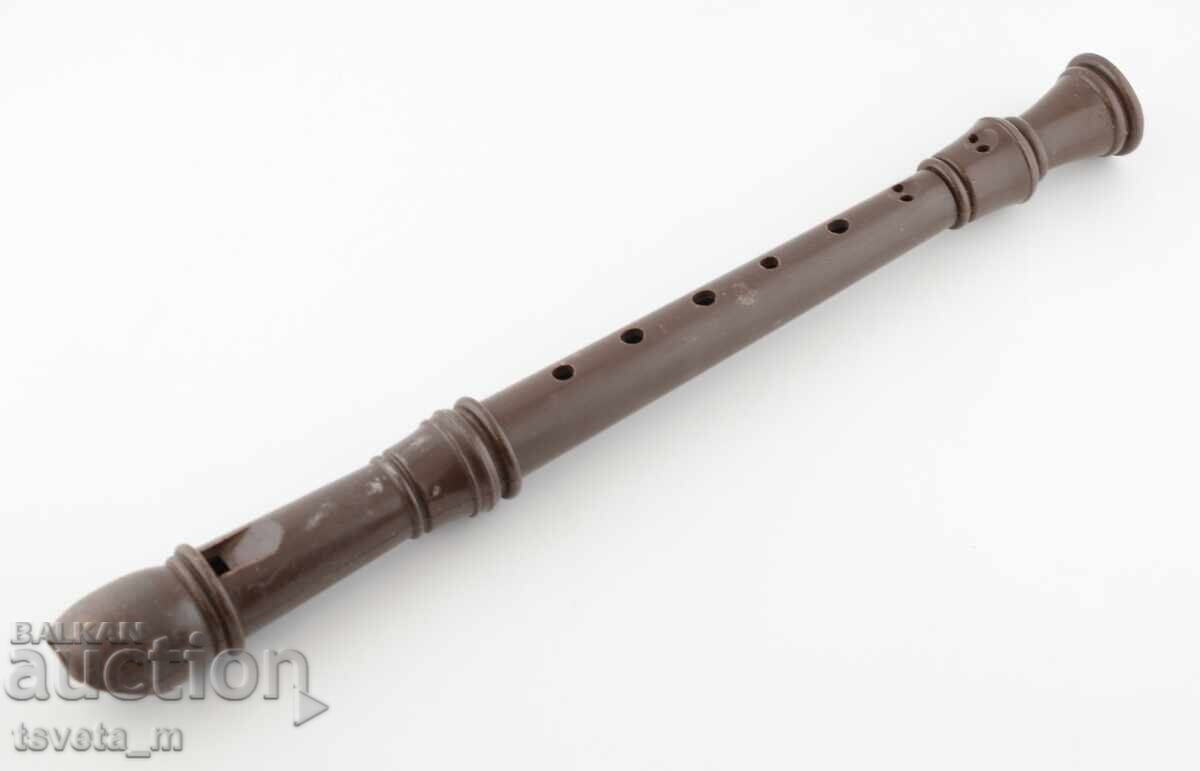 Large Brown Block Flute - Plays