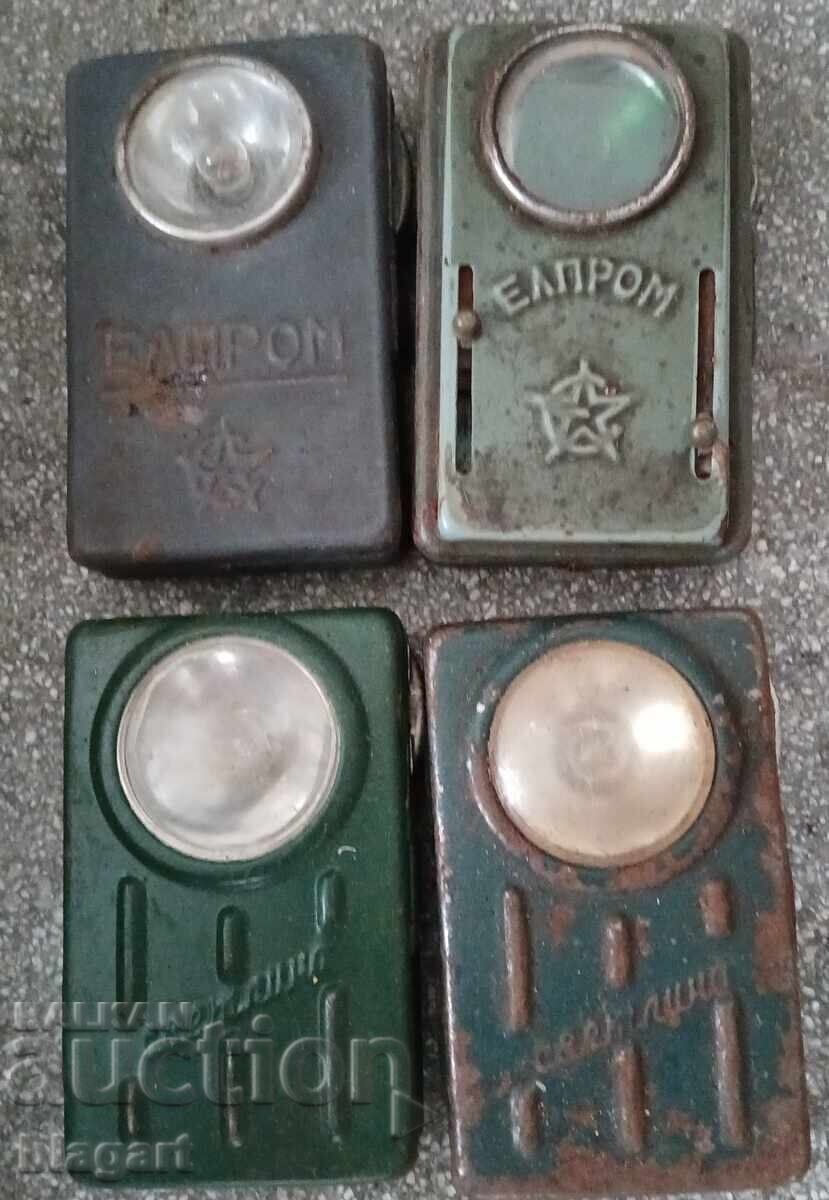 Lot - lanterne feroviare - 4 buc Lot - lanterne feroviare - 4 buc