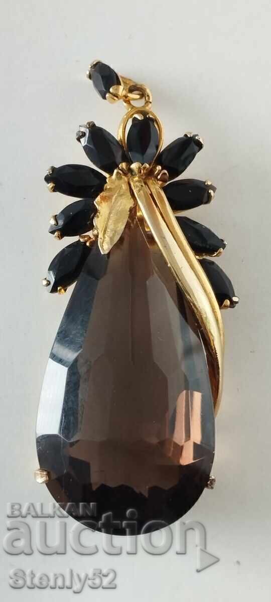 Medalion mare, frumos, din sticlă Murano, greutate 18,84 g