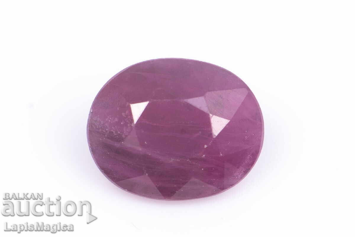 Rubin 0.53ct încălzit, tăietură ovală #4