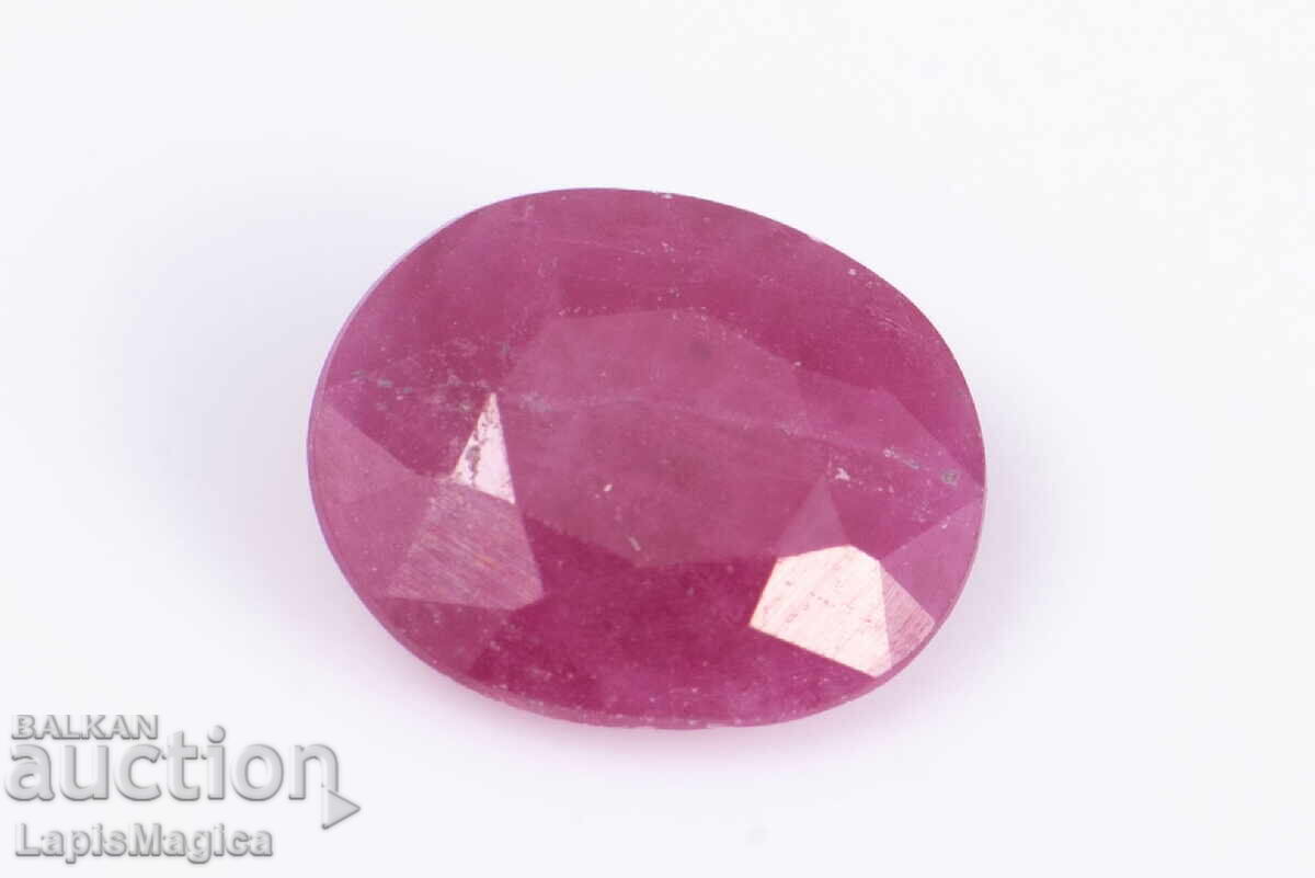 Rubin 0.46ct încălzit tăietură ovală #5