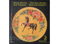 Cai negri Flori roșii catalog rusesc veselă de lemn