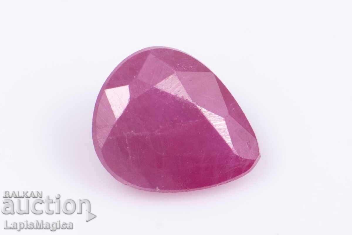 Рубин 0.27ct нагряван капка шлифовка #3