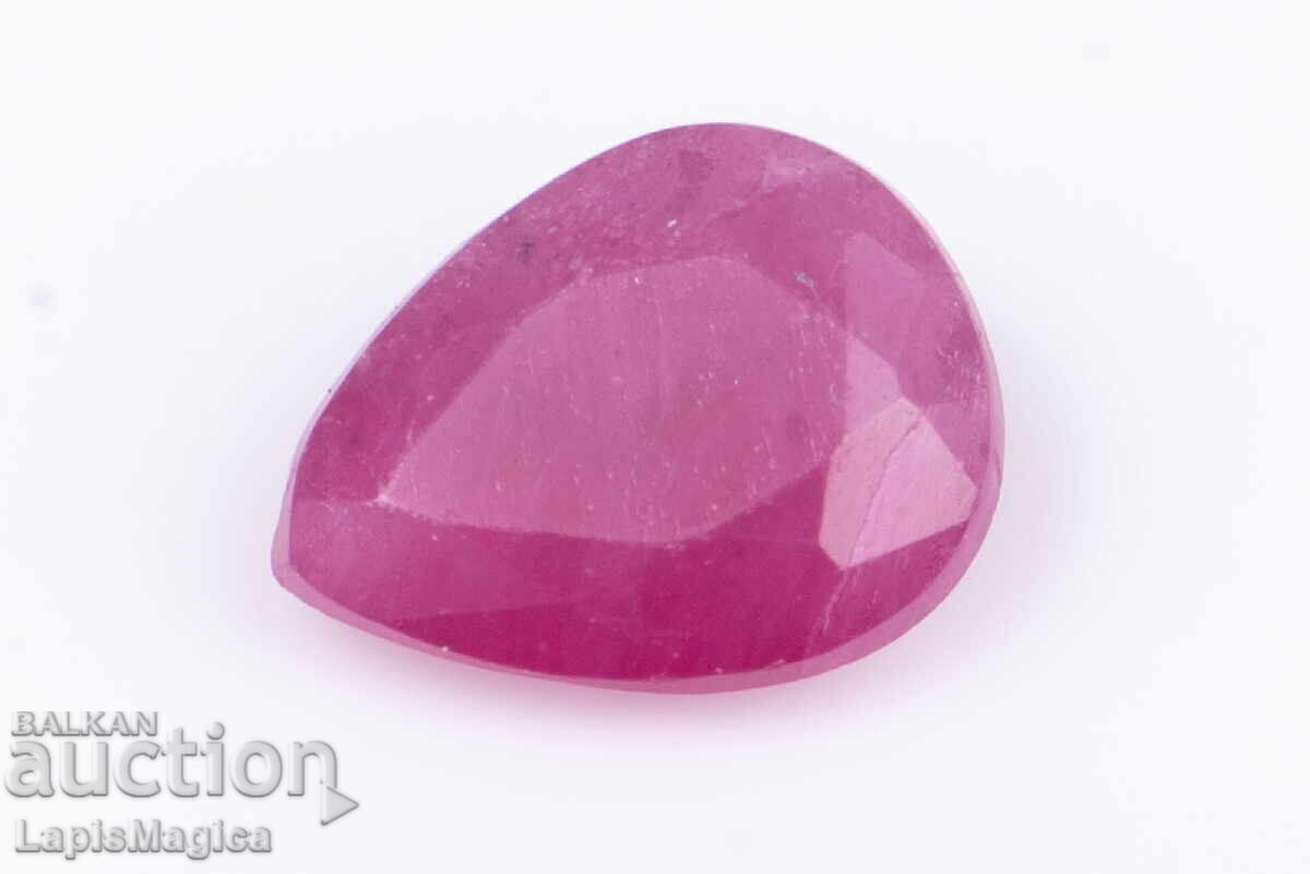 Рубин 0.27ct нагряван капка шлифовка #6