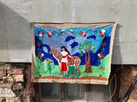 Covor antic, țesut, tapiserie de perete