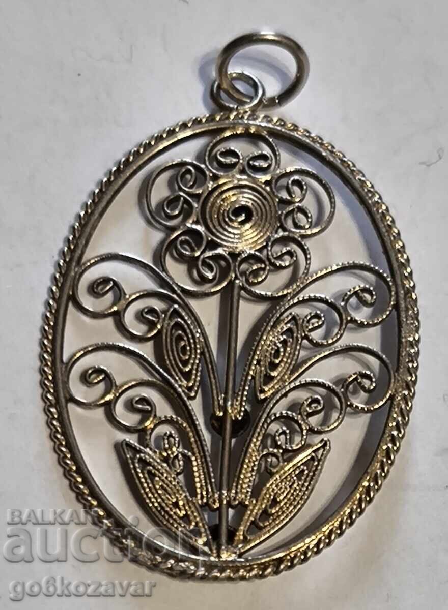 Minunată Pandantiv Filigran Floare Argint 0,835 ! cu preț 51.00 BGN | € 26.08 Minunată Pandantiv Filigran Floare Argint 0,835 ! cu preț 51.00 BGN | € 26.08