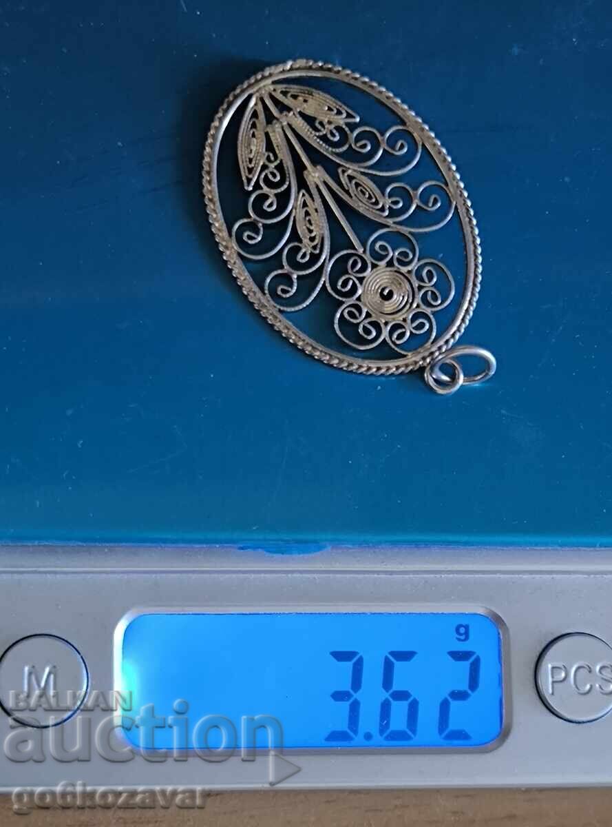 Livrarea Minunată Pandantiv Filigran Floare Argint 0,835 ! Livrarea Minunată Pandantiv Filigran Floare Argint 0,835 !