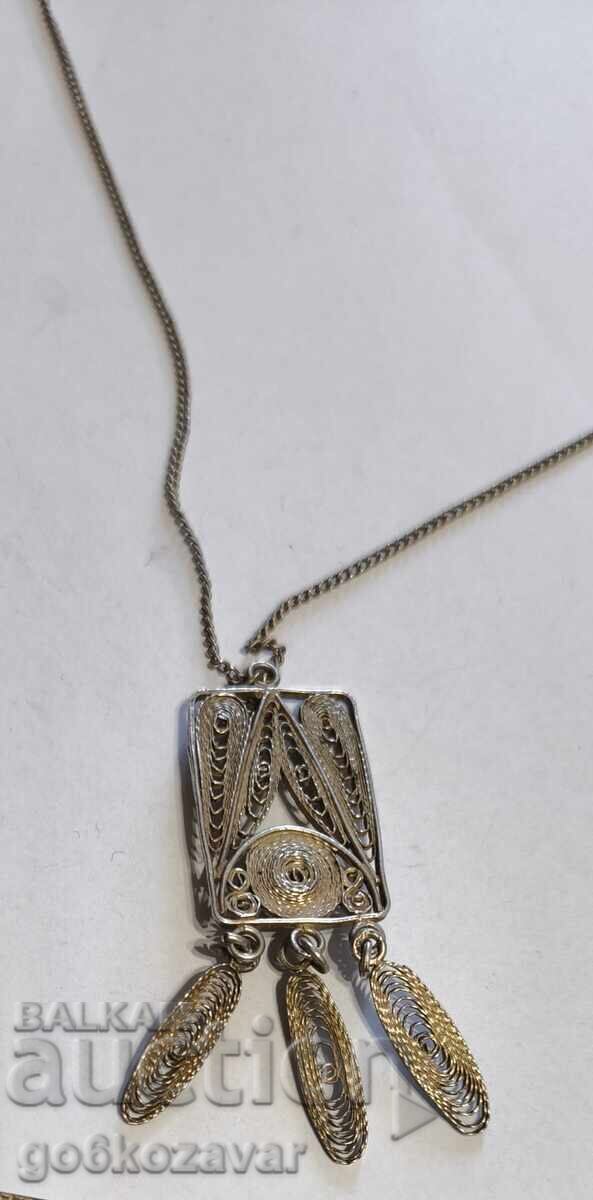 Auction LUXURIOUS OLD SILVER NECKLACE, PENDANT / FILIGREE Auction LUXURIOUS OLD SILVER NECKLACE, PENDANT / FILIGREE