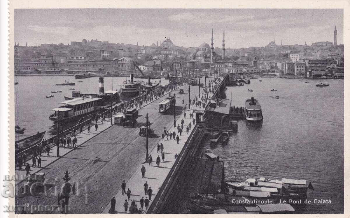 Пощенска картичка Константинопол Истанбул стара Галатапорт