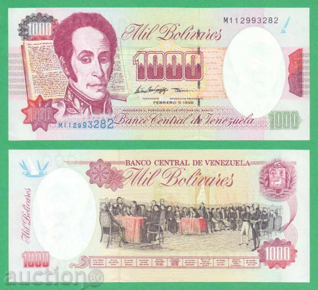 (¯`'•.¸ Venezuela 1000 Bolivares 1998 UNC ¸.•'´¯) (¯`'•.¸ Venezuela 1000 Bolivares 1998 UNC ¸.•'´¯)
