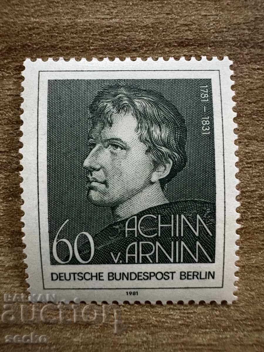 Berlin - 200 g. from the birth of Achim von Arnim...(1981) MNH Berlin - 200 g. from the birth of Achim von Arnim...(1981) MNH