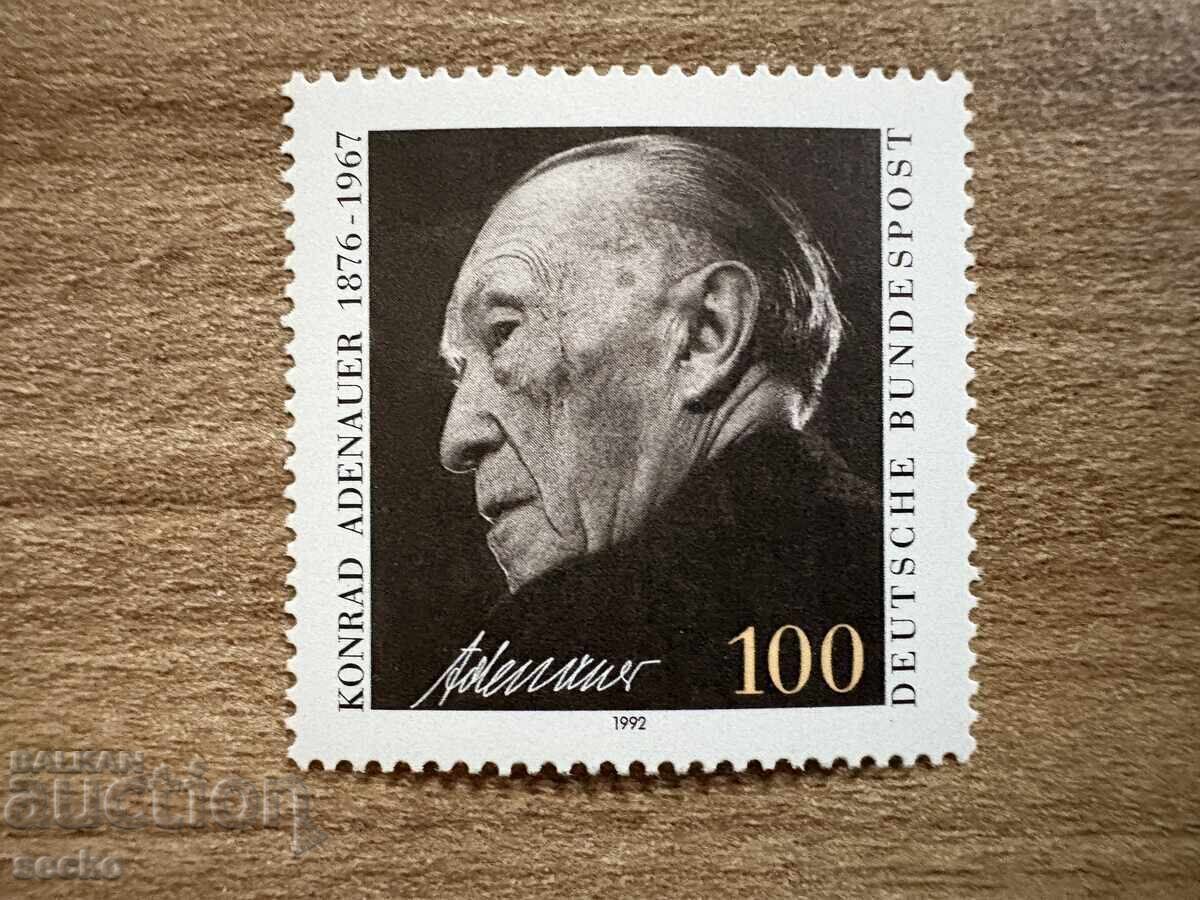 Γερμανία - 25 χρόνια από τον θάνατο του Κόνραντ Αντενάουερ...(1992) MNH