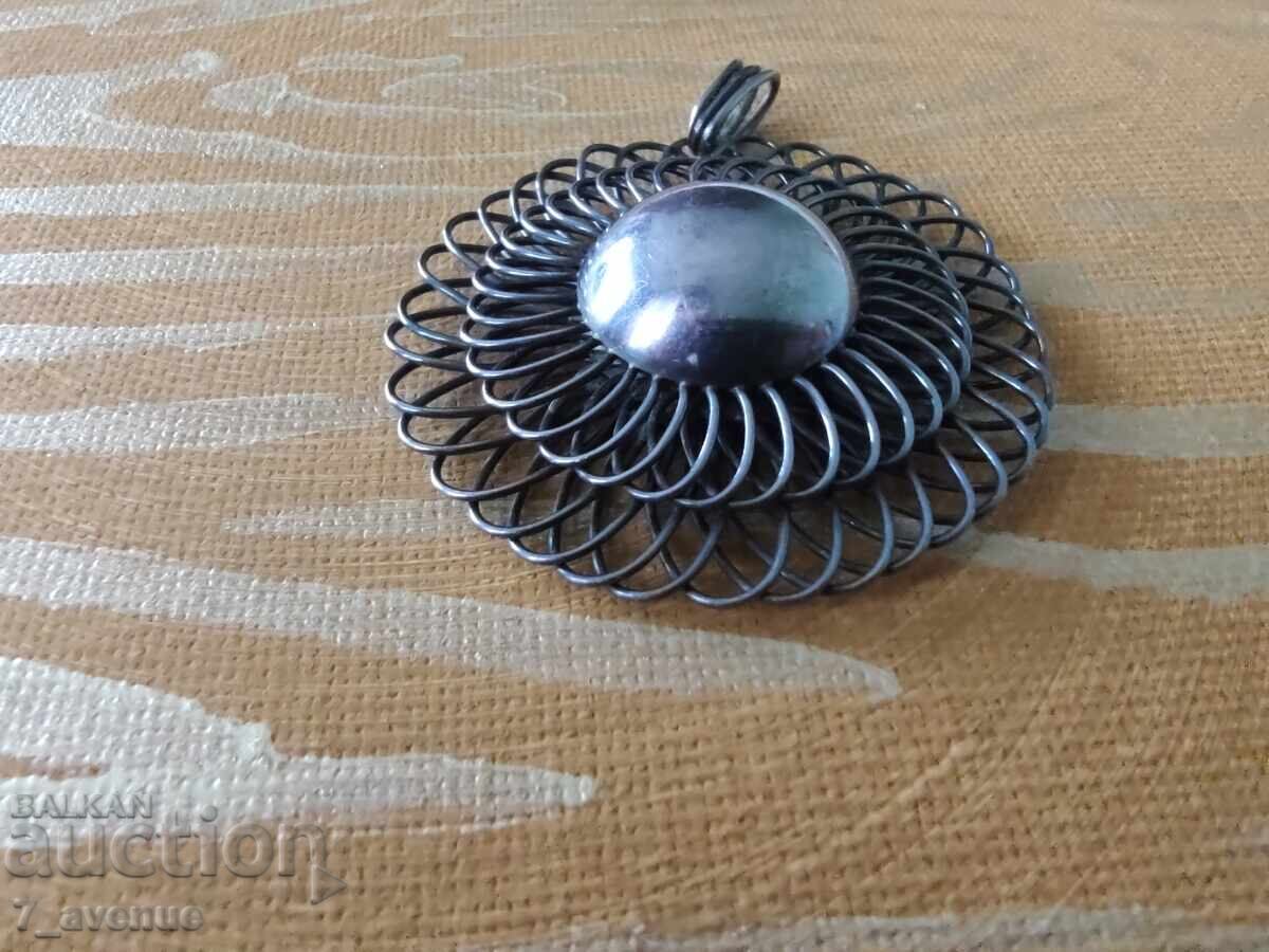 Медальон колие сребро розетка ръчна изработка 12.04.25 - 7