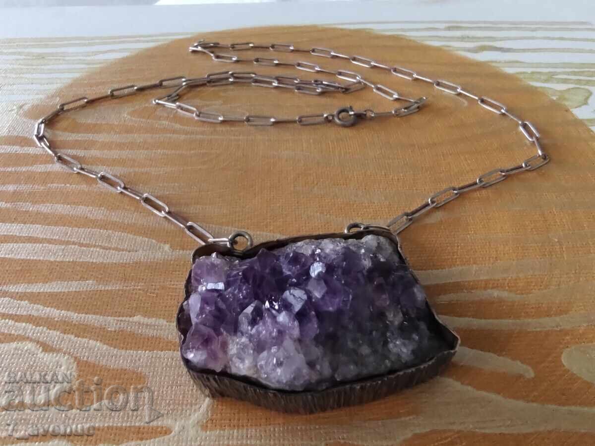 Delivery of Necklace Silver Amethyst, handmade 12.04.25