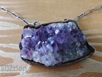 Necklace Silver Amethyst, handmade 12.04.25