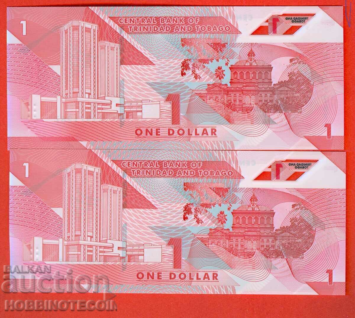 ТРИНИДАД И ТОБАГО 2 х 1 $ ЧИФТ ЕДНАКВИ 2021 UNC ПОЛИМЕР с цена 9.76 лв. | € 4.99