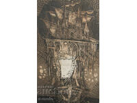 Γραφικά, λιθογραφία, αφηρημένη σύνθεση