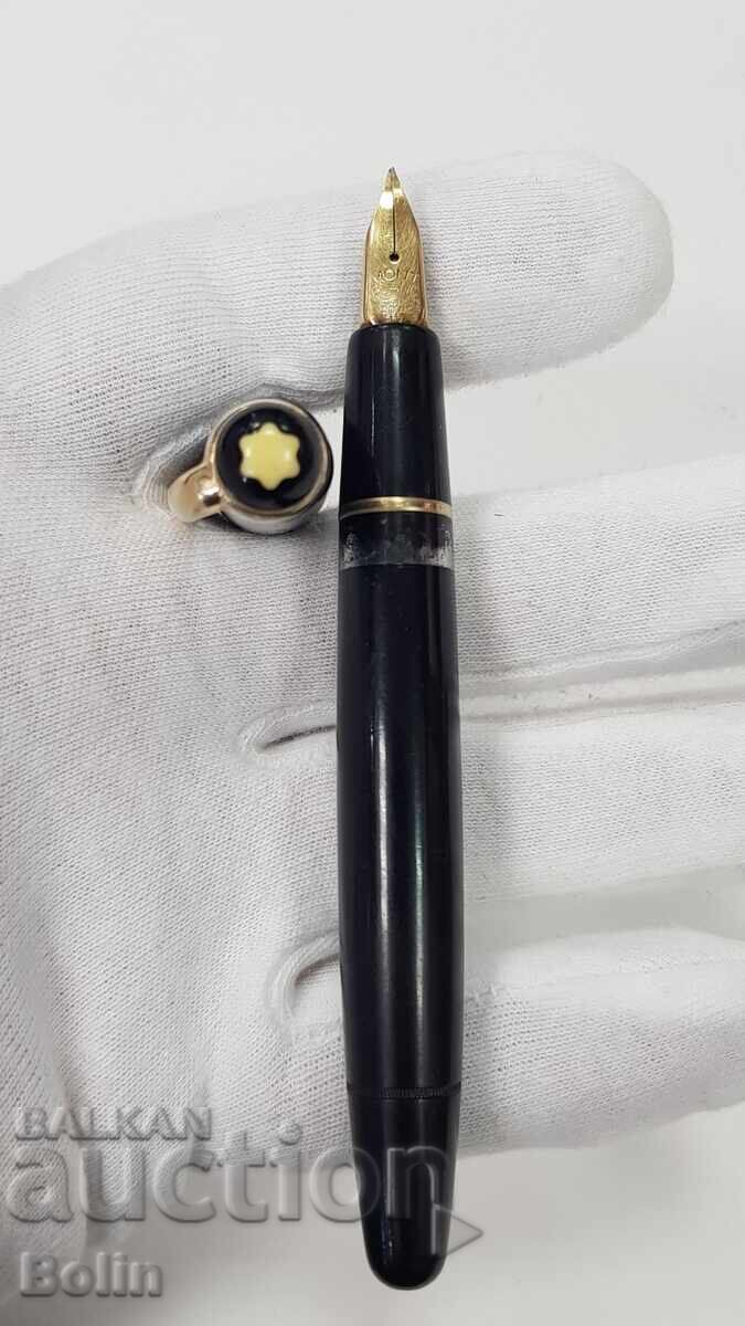 Rare Collector's Montblanc 256 Fountain Pen Gold Nib 585 - F